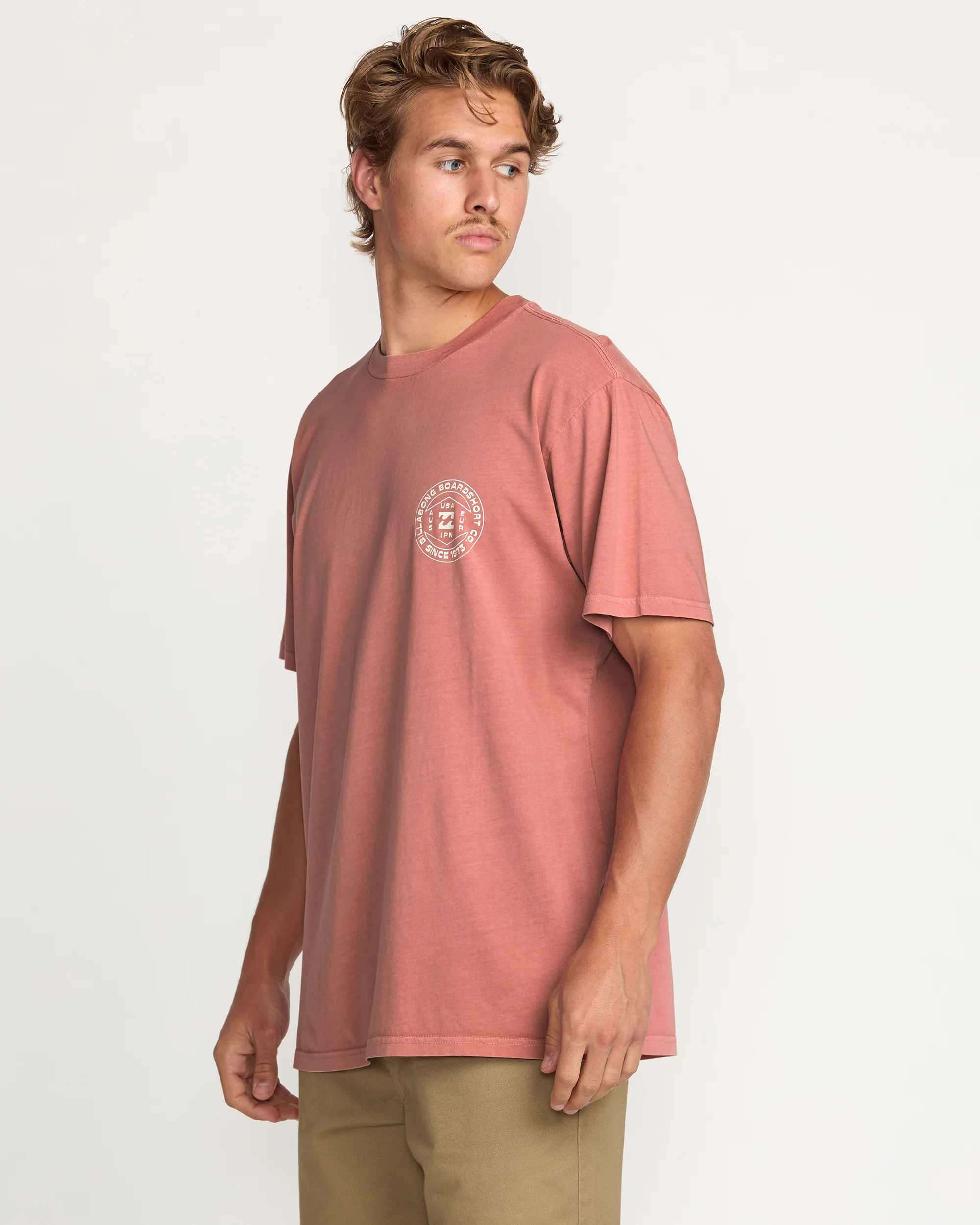 Rotation Premium Wave Wash Tee - Dusty Rose - Image 4
