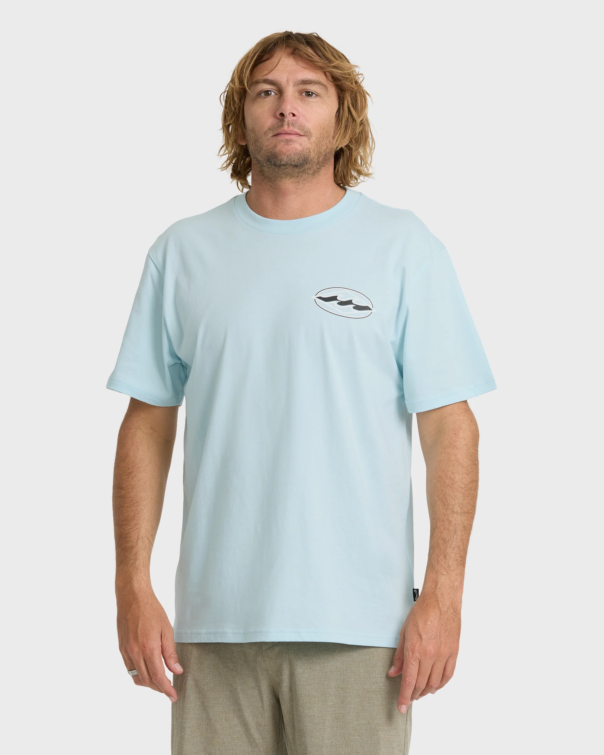 Rotor Diamond Premium Short Sleeve Knit Graphic T-Shirt - Coastal Blue