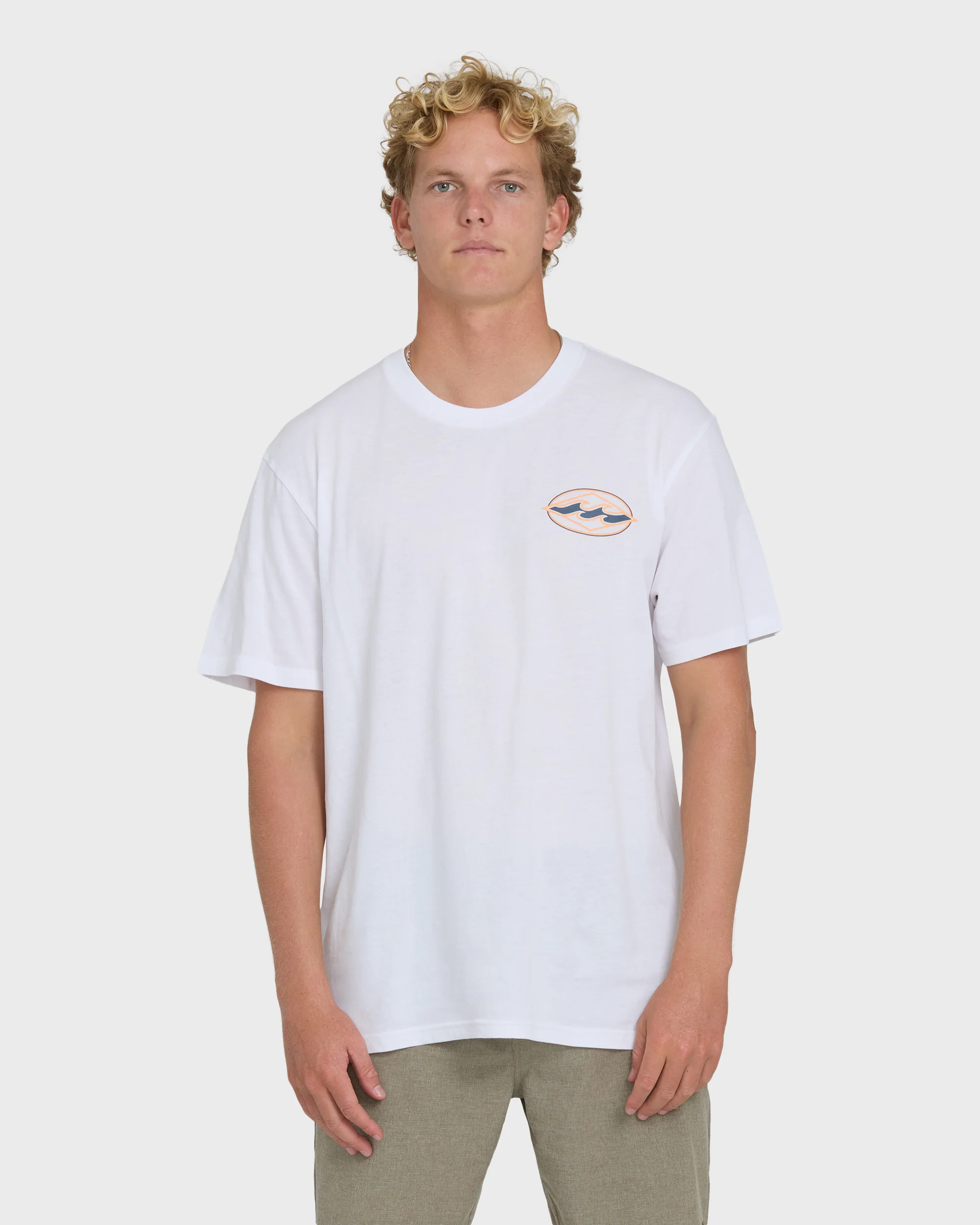 Rotor Diamond Premium Short Sleeve Knit Graphic T-Shirt - White