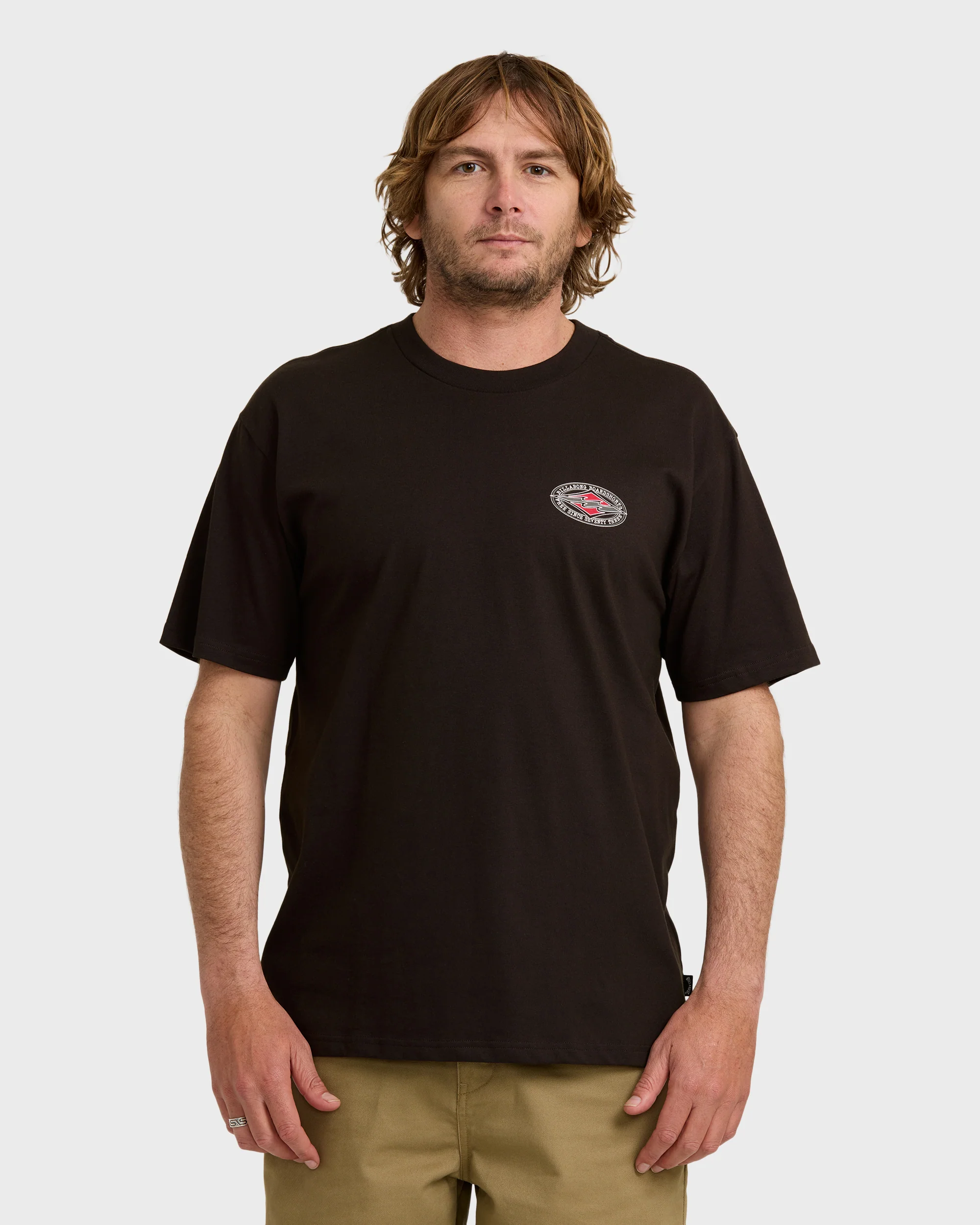Rotor Diamond Regular Short Sleeve T-Shirt - Black Red - Image 2