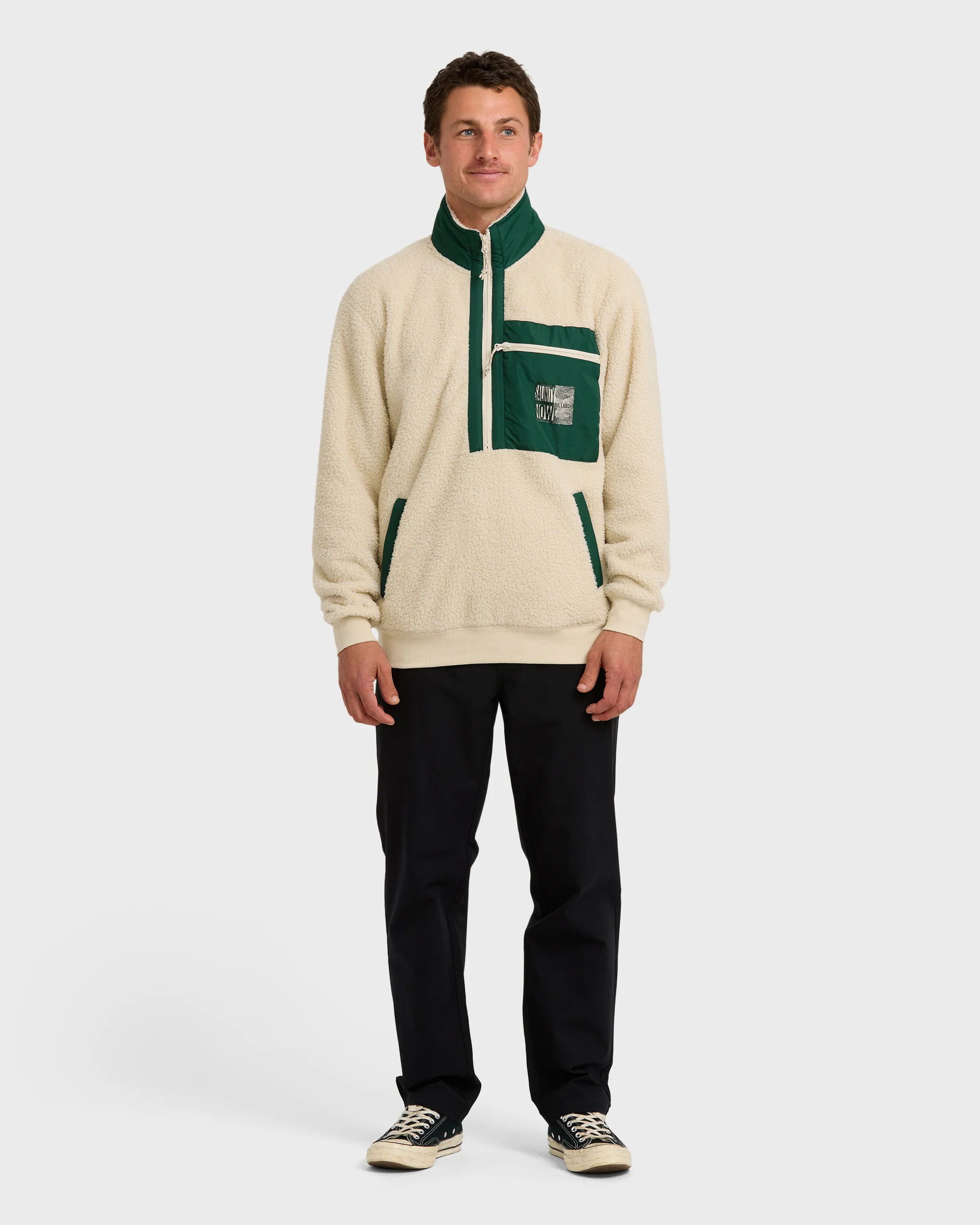 Salinity Now Boundary Mock Neck Sweatshirt - Chino - Image 3