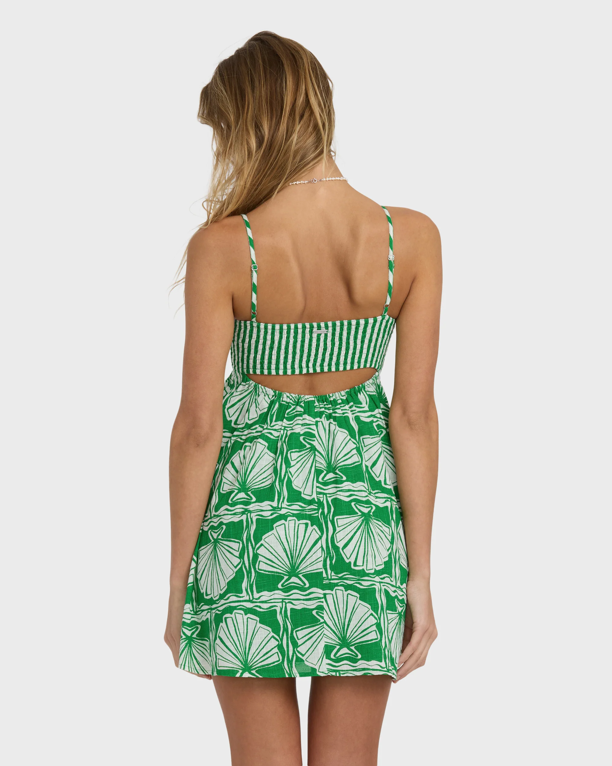 Sea Shell Mini Dress - Kelly Green - Image 8