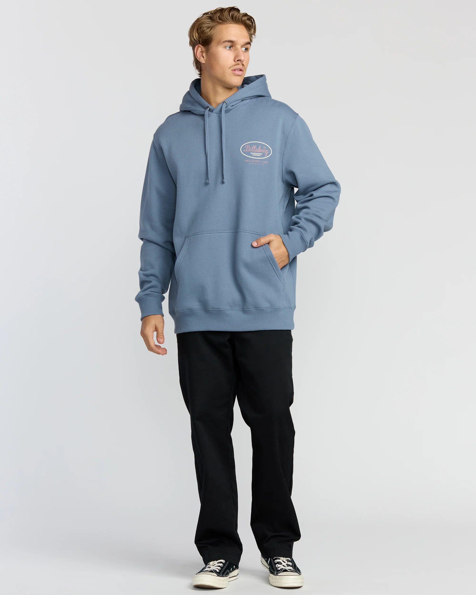 Short Sands Pullover Hoodie - Steel Blue - Image 4