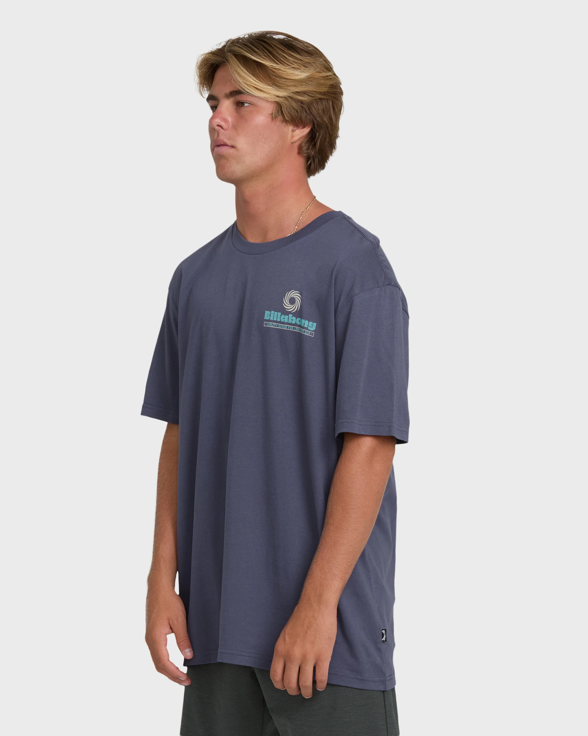 Single Fin Premium Short Sleeve Knit T-Shirt - Graystone - Image 3