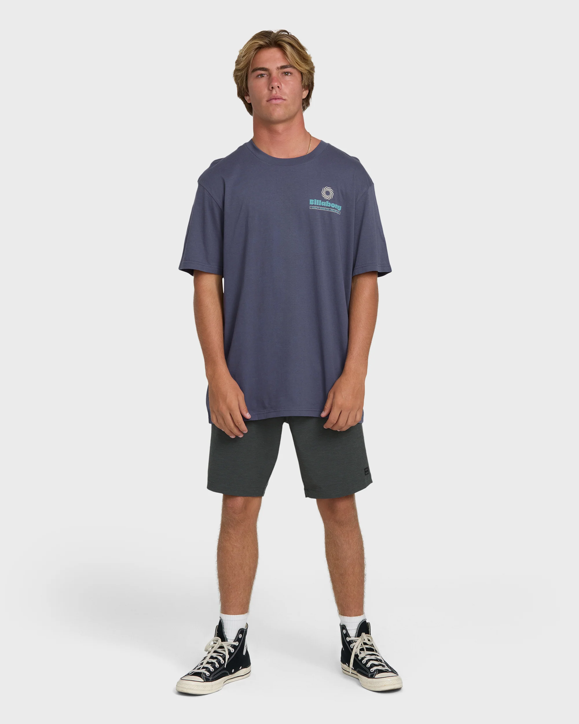 Single Fin Premium Short Sleeve Knit T-Shirt - Graystone - Image 4