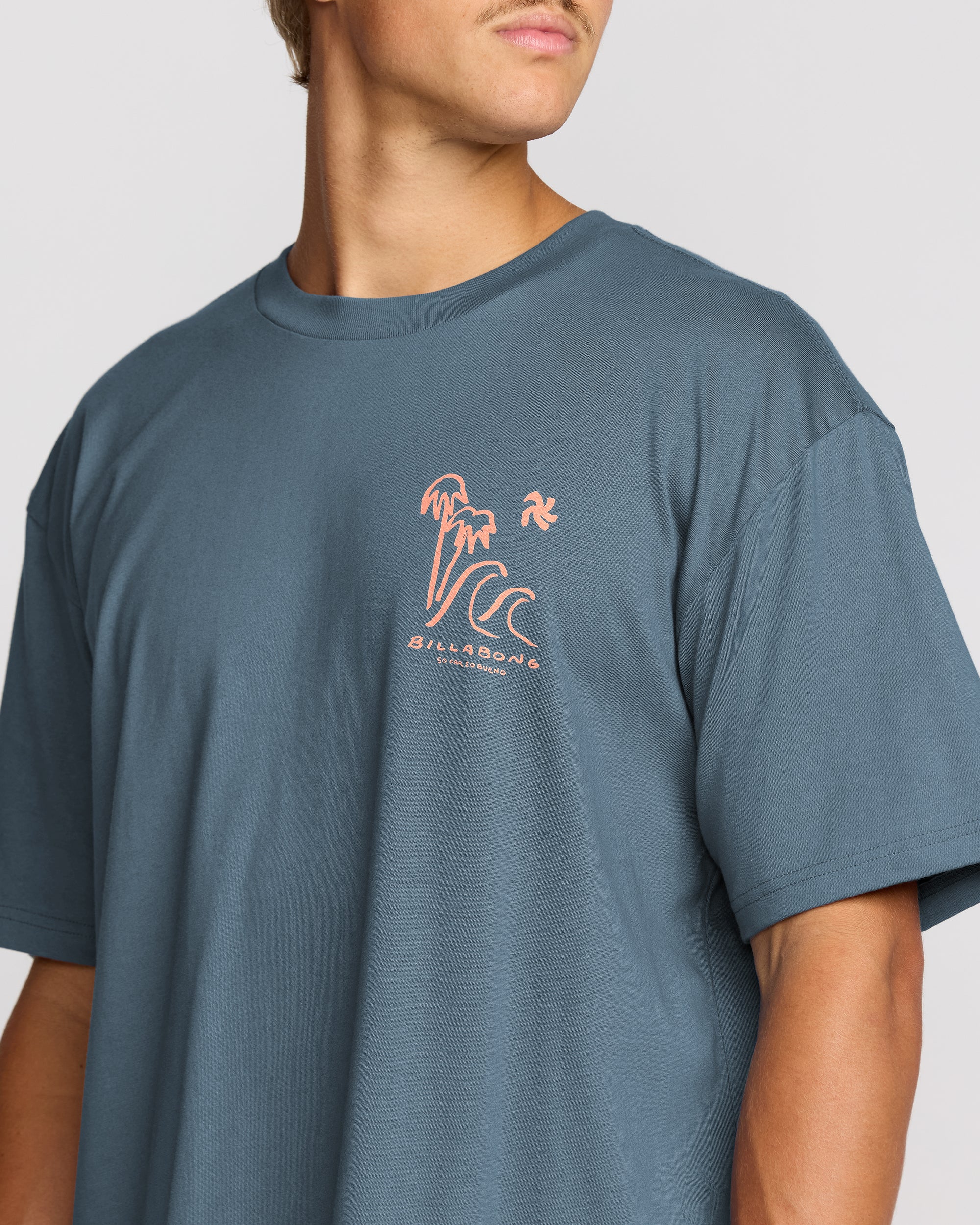 So Far Regular Short Sleeve T-Shirt - Steel Blue - Image 5