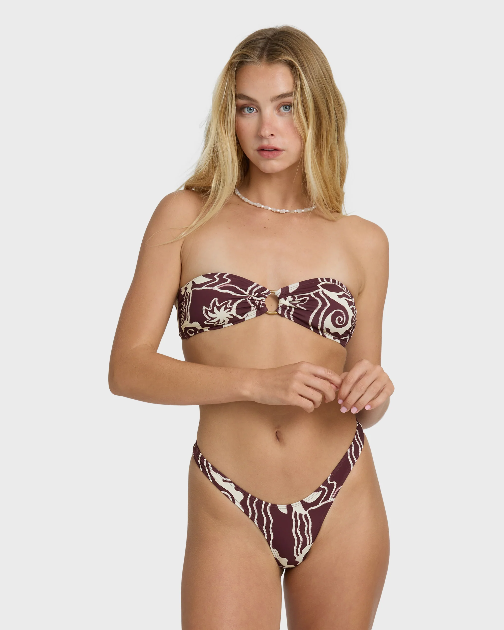 Sol Playa Sunni Tiny Bikini Bottom - Red Dahlia - Image 5