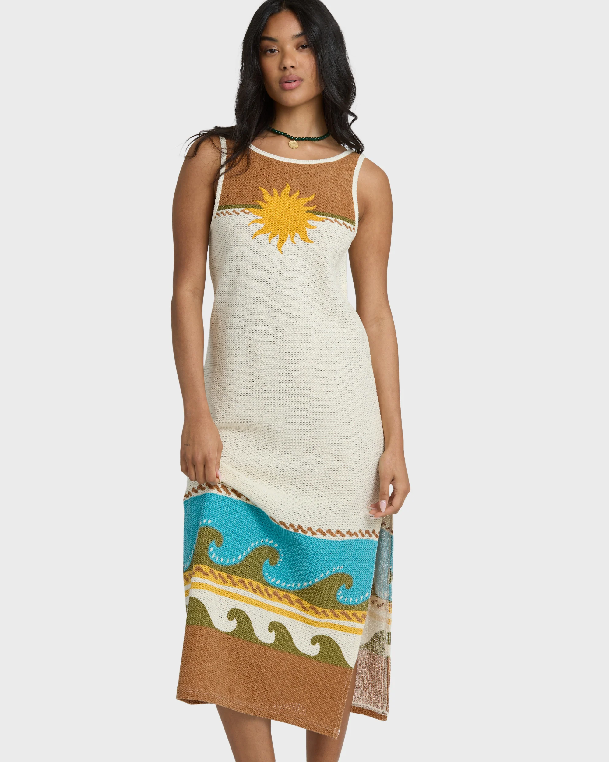 Solar Babe Midi Dress - Caramel Cafe - Image 10