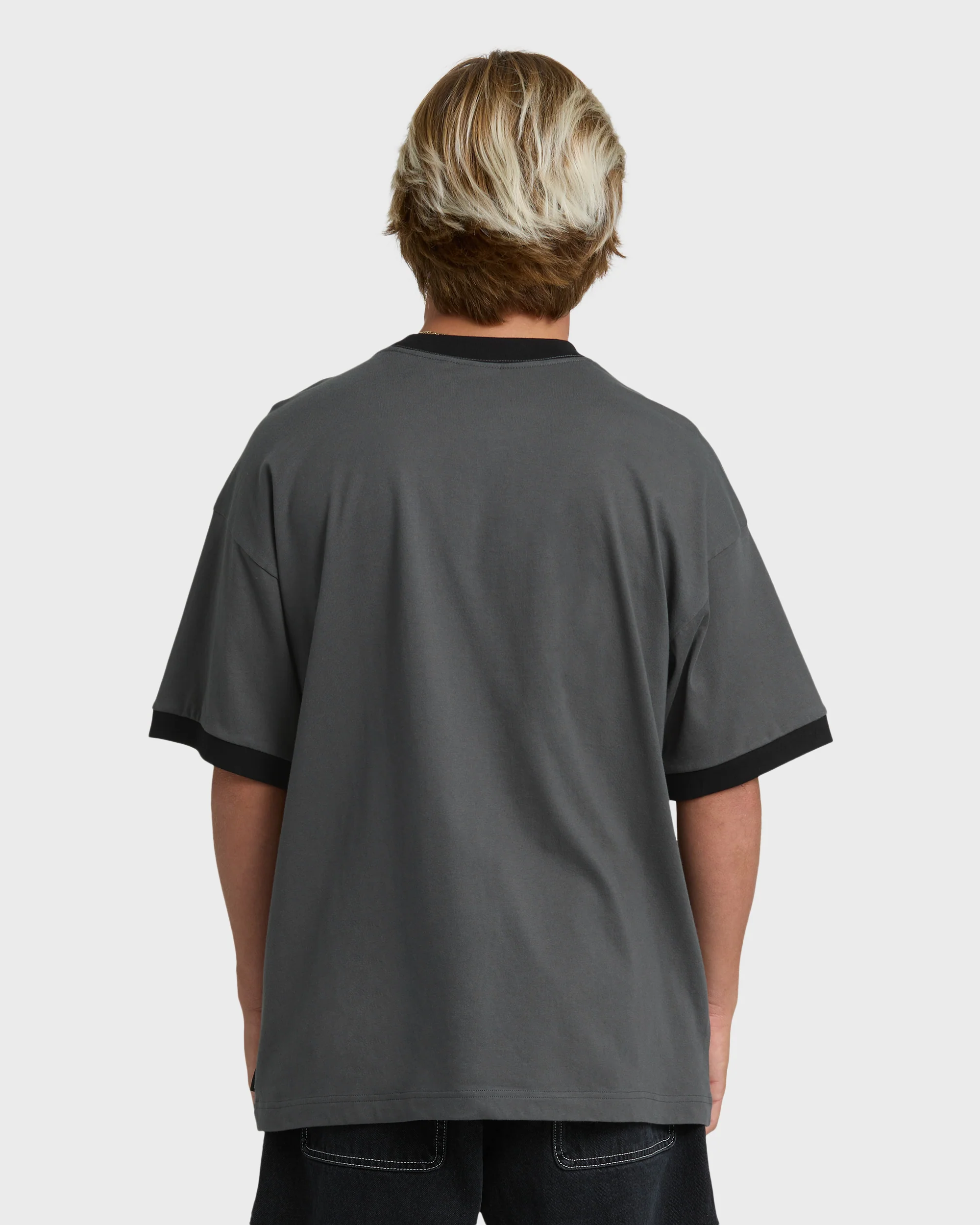Spec 73 Spin Ringer Short Sleeve T-Shirt - Pewter - Image 2
