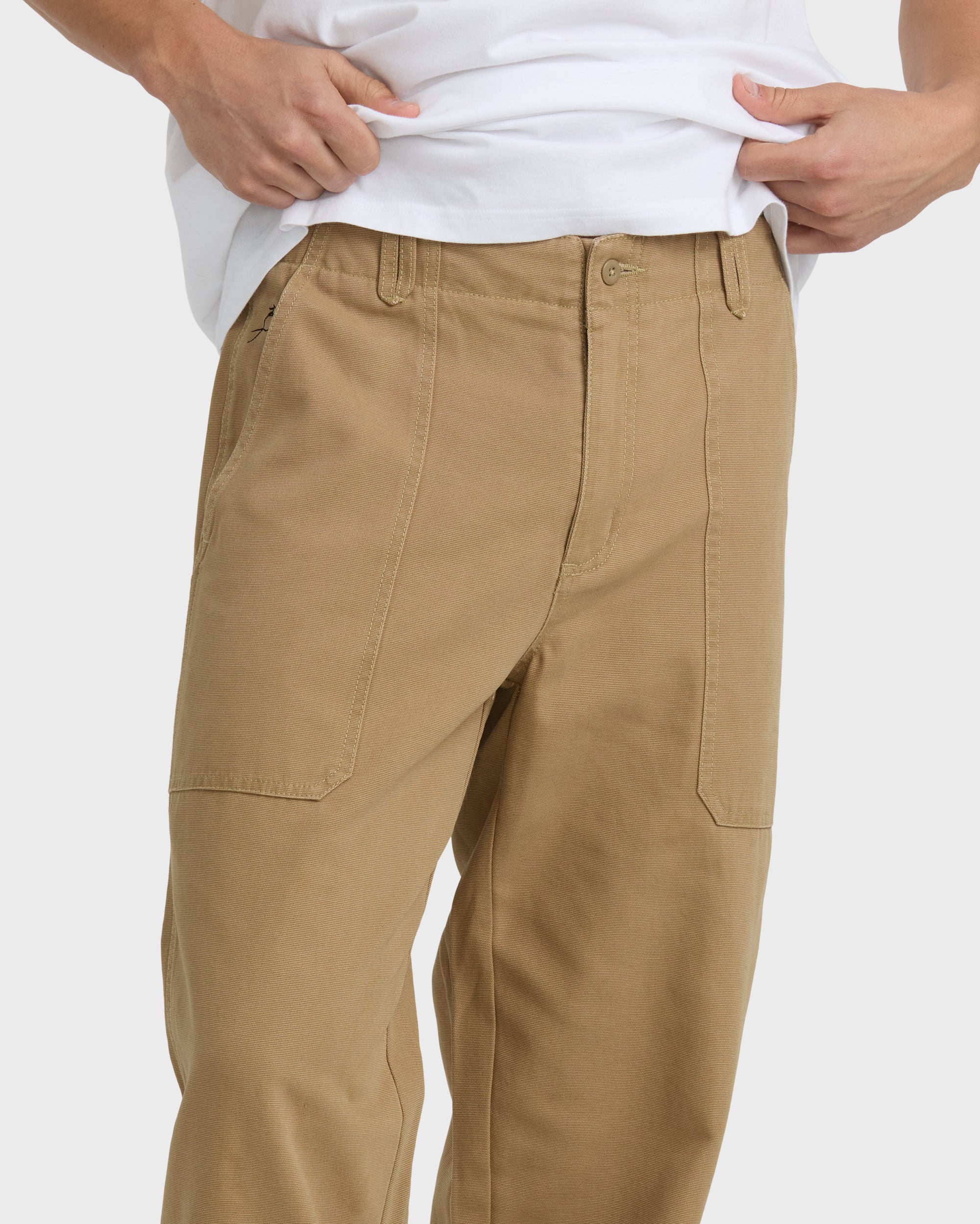 Stamped Garage Patch Pants - Gravel - Image 4