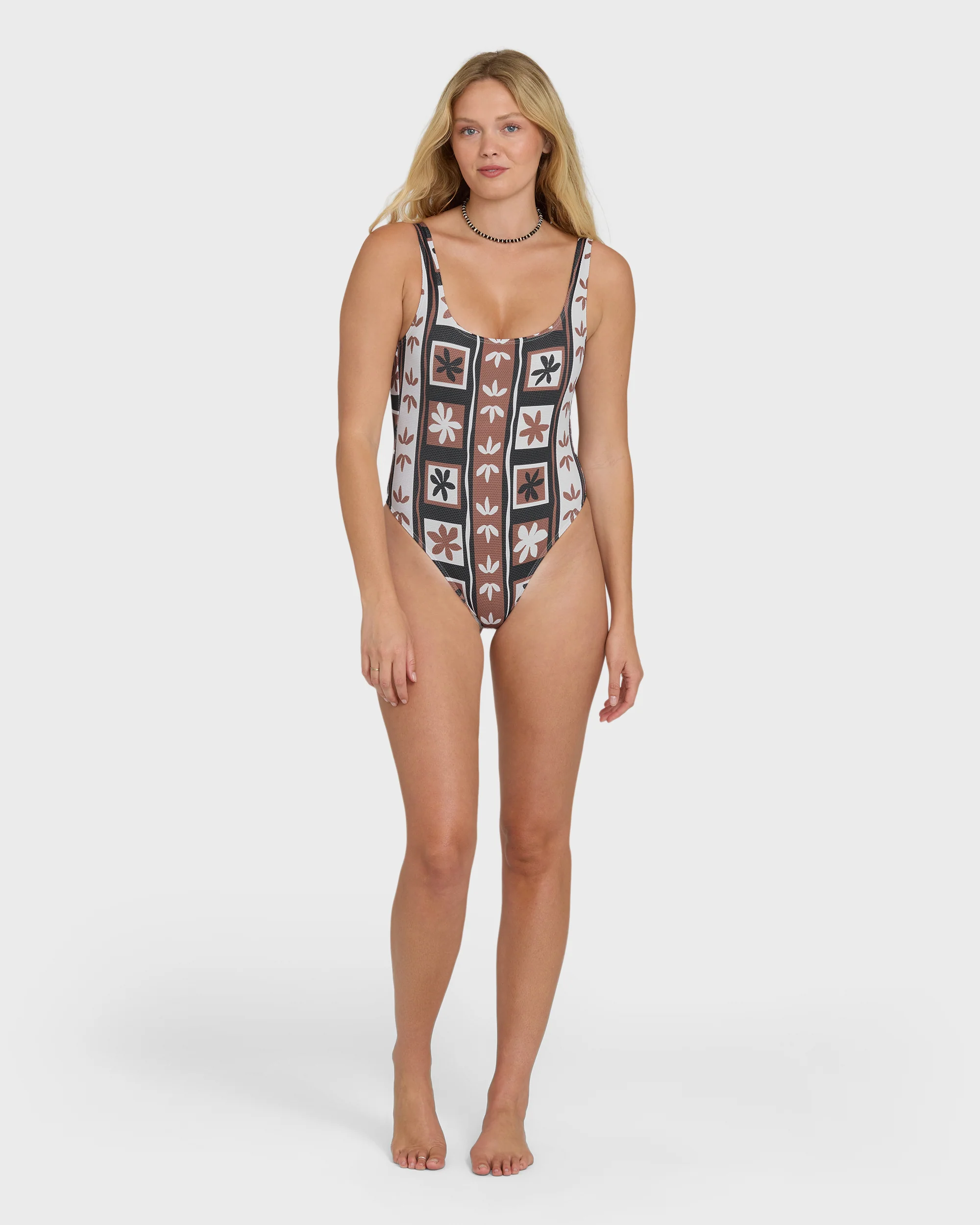 Stay Grounded Tanker One Piece Swimsuit - Brown Stone - Image 7