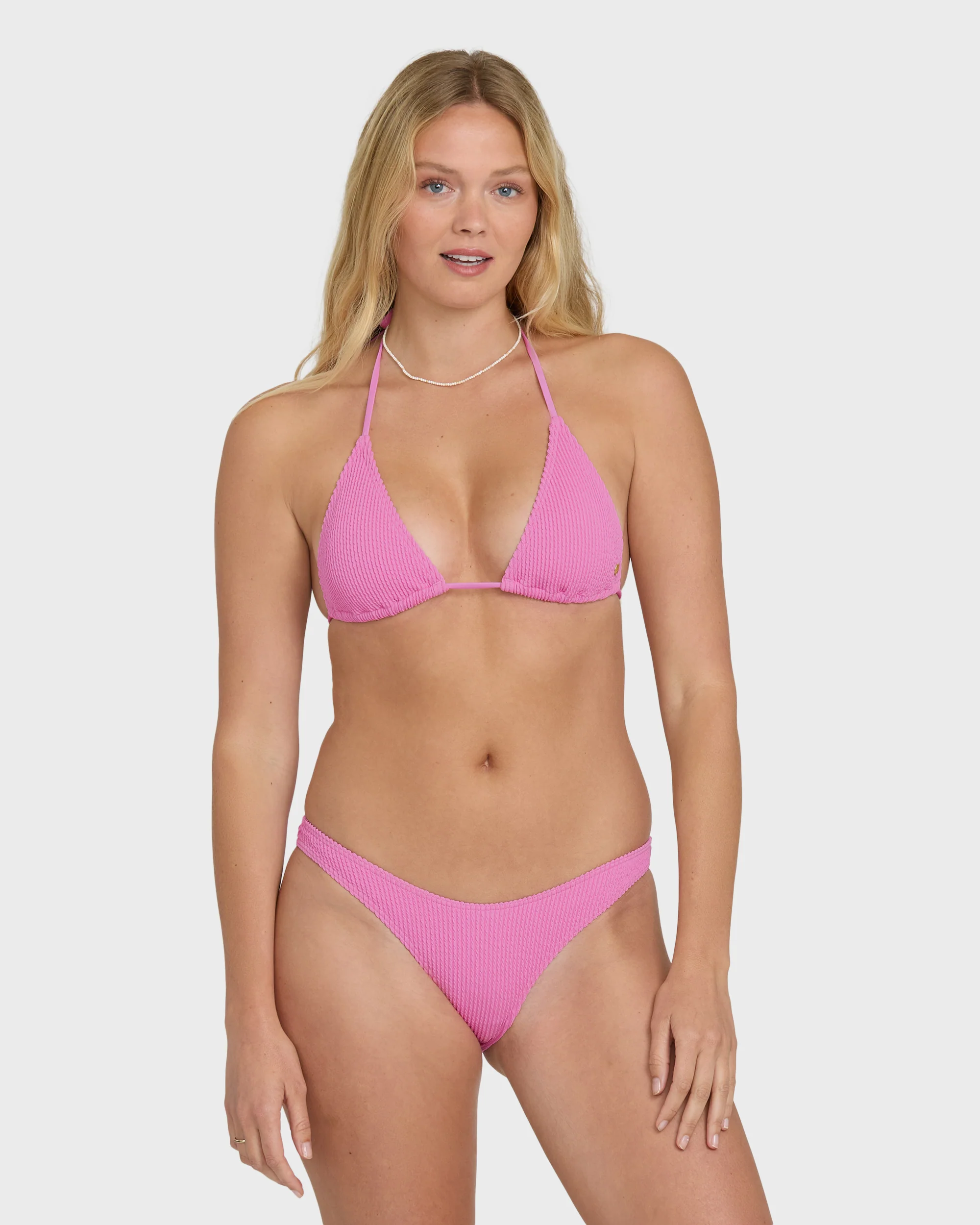 Summer Hi Remi Triangle Bikini Top - Party Pink