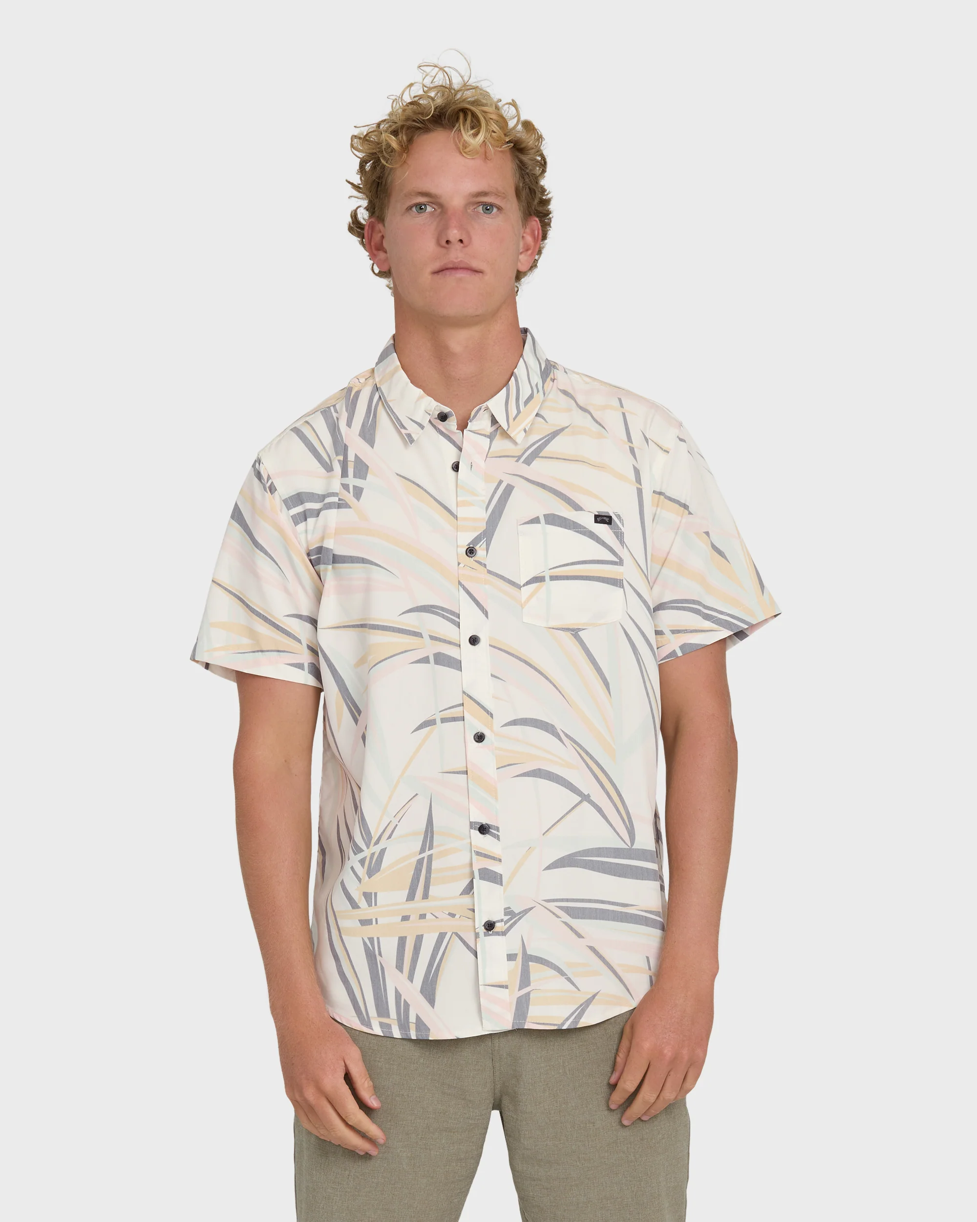 Sundays Lounge Short Sleeve Shirt - Fog