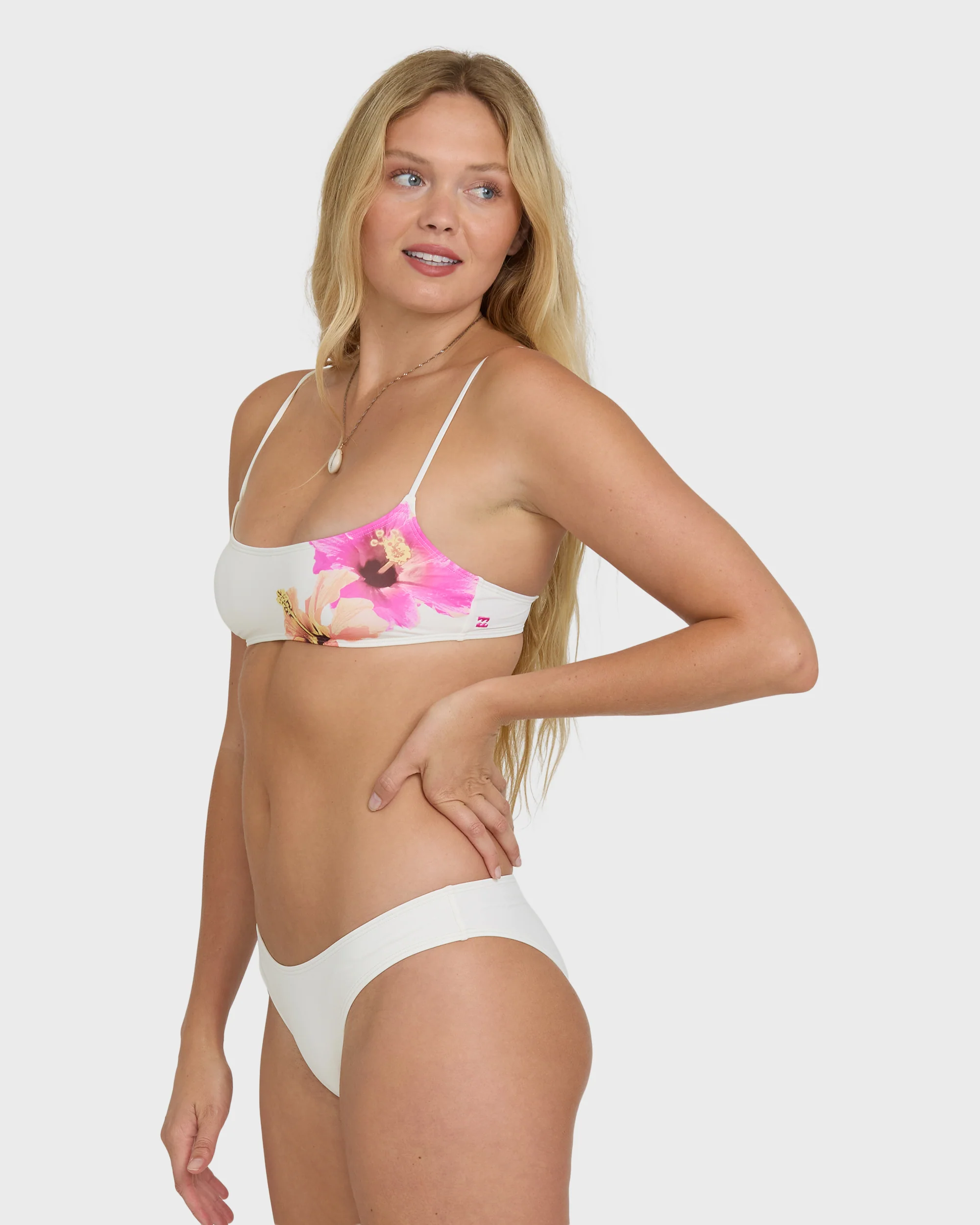 Sunny Shore Jaclyn Crop Bralette Bikini Top - Salt Crystal - Image 3