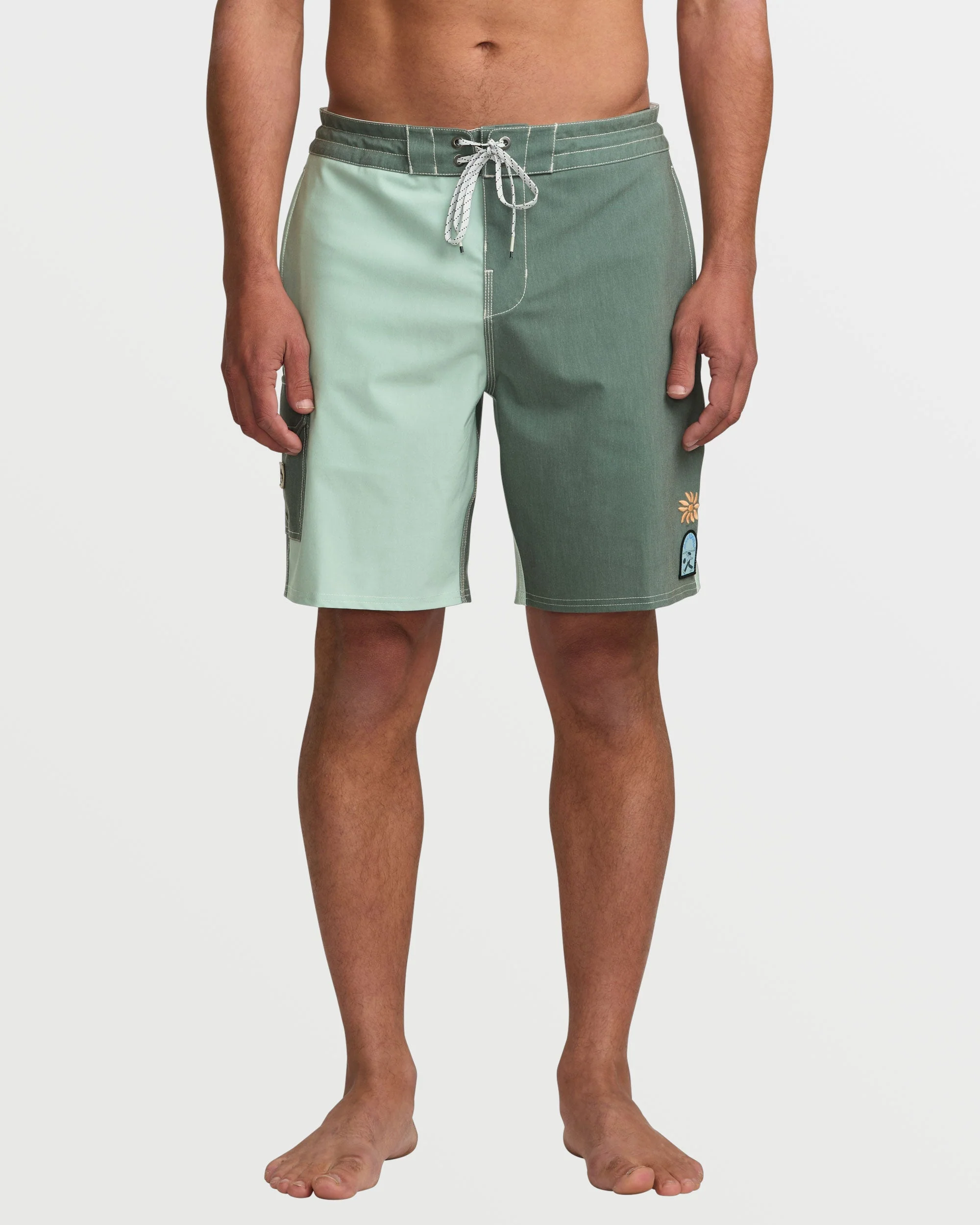 Sunshine Lo Tide 19" Boardshorts - Green Tea