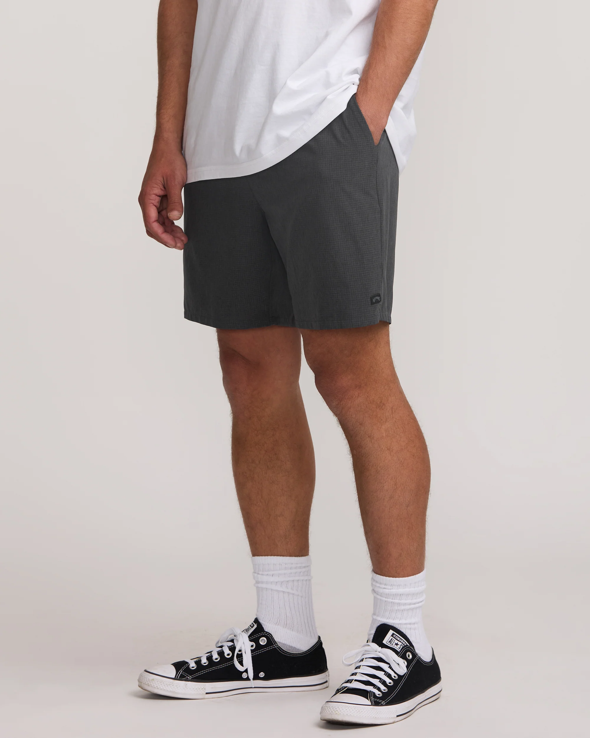 Surftrek Perforated Elastic 17" Hybrid Shorts - Black - Image 6