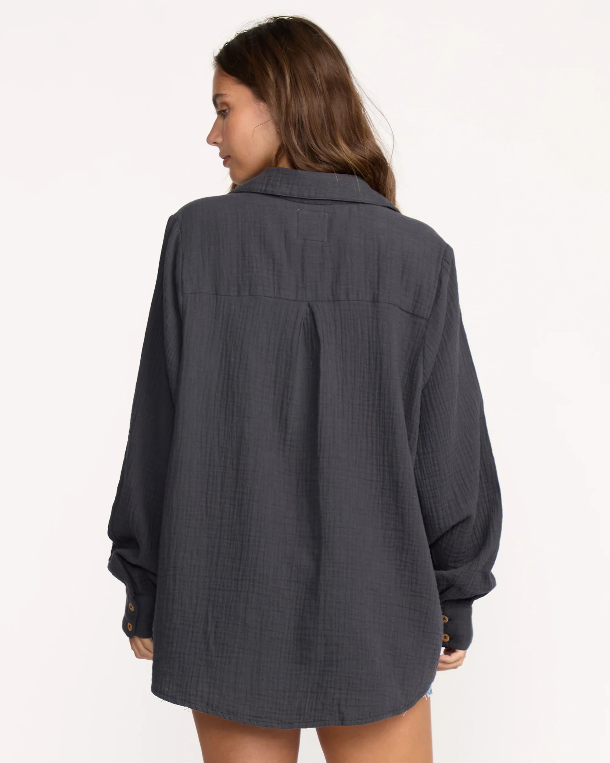 Sweet Swell Long Sleeve Shirt - Black Sands - Image 5
