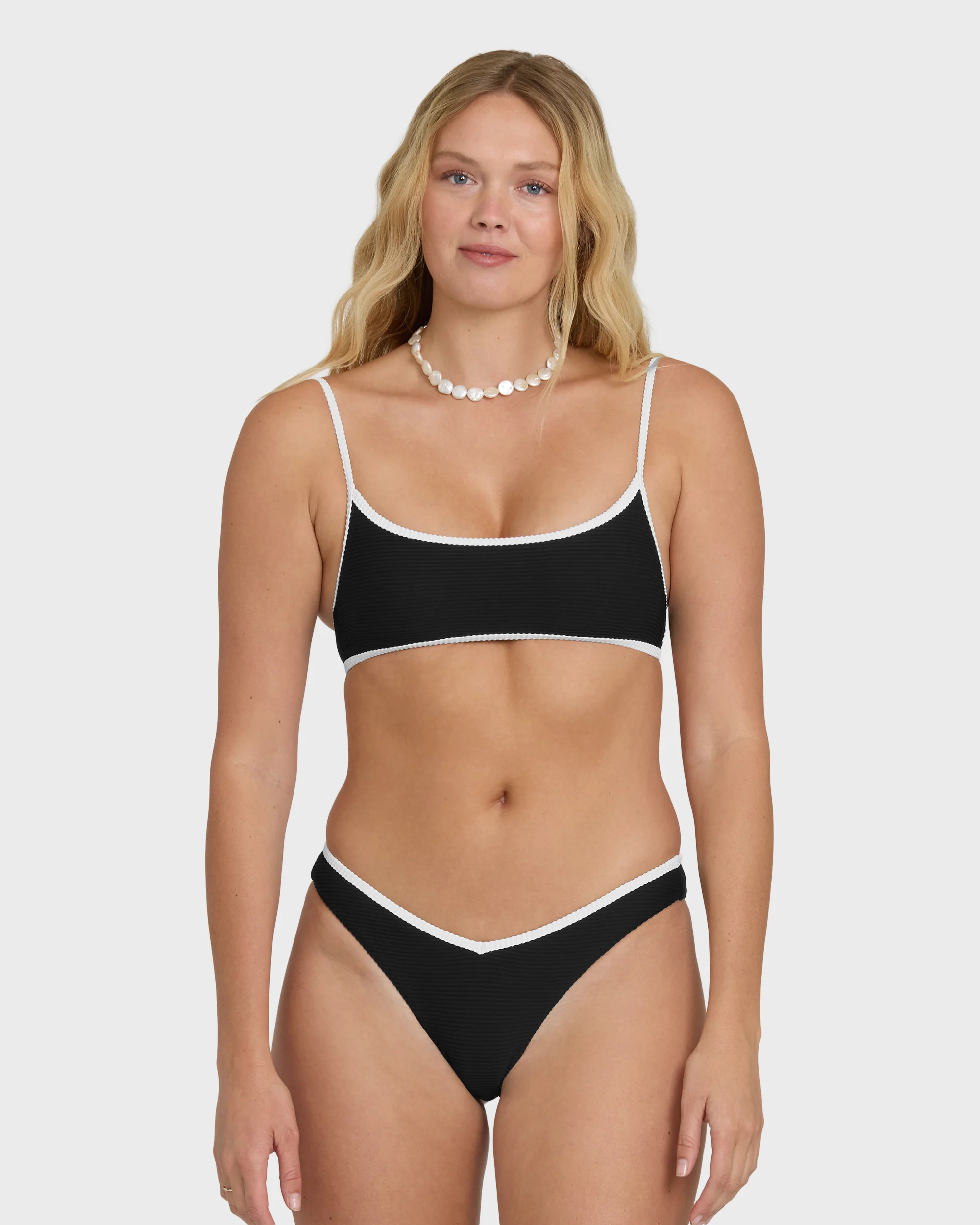 Tanlines Bound V Hike Bikini Bottoms - Black Pebble - Image 3