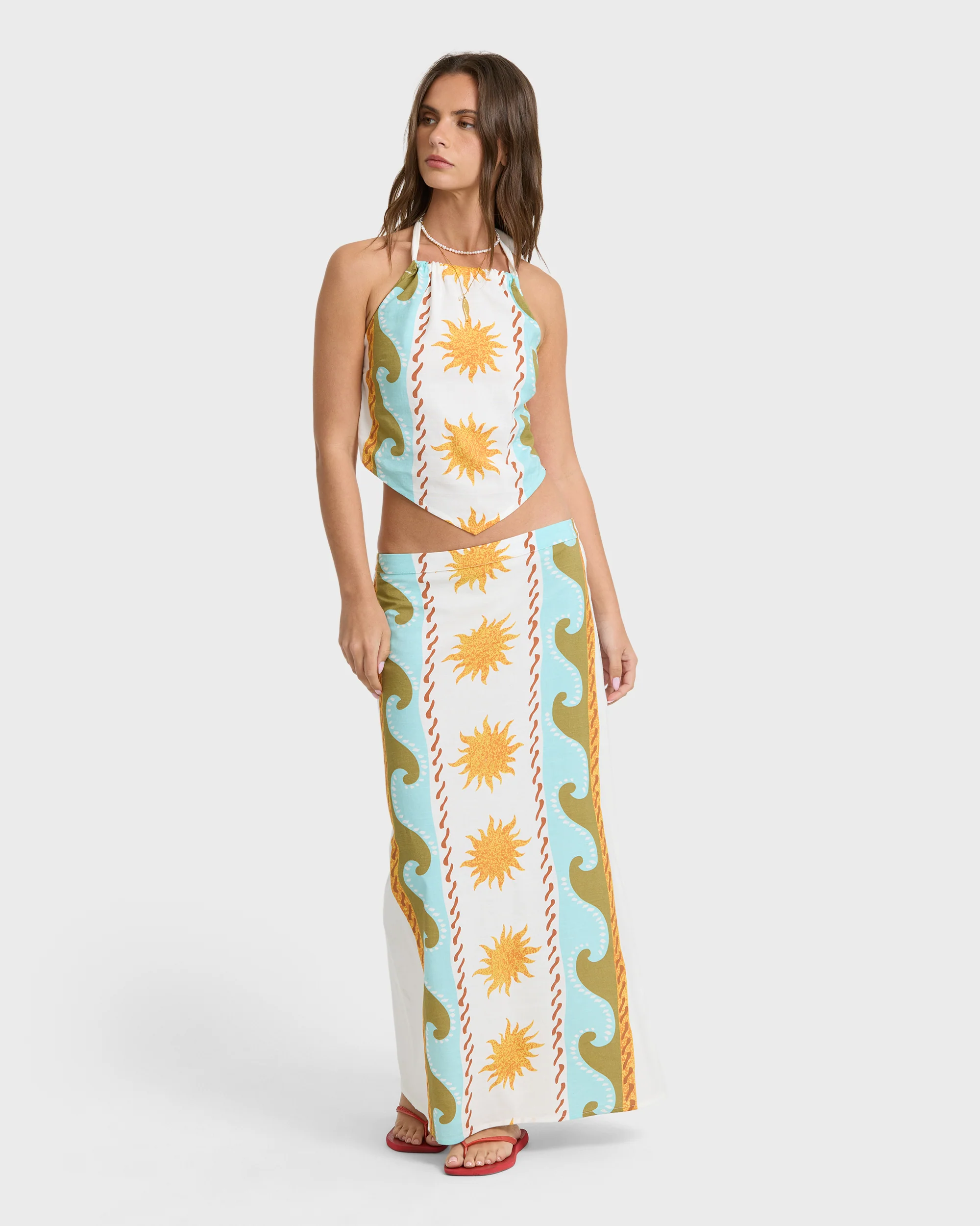 Tides Call Midi Skirt - Salt Crystal - Image 3