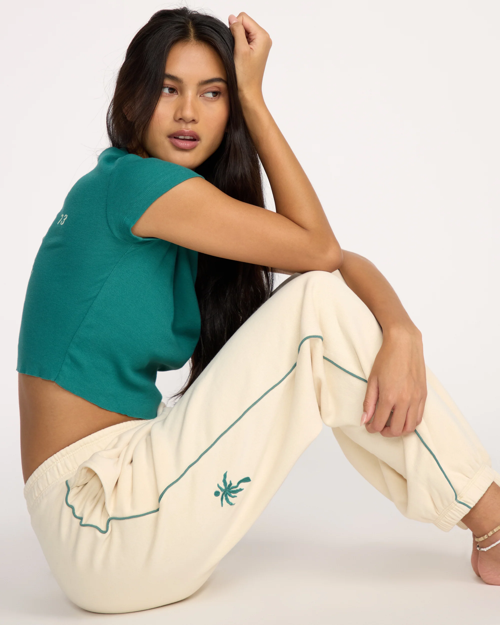 Triple Palms Sweatpants - Whitecap - Image 2