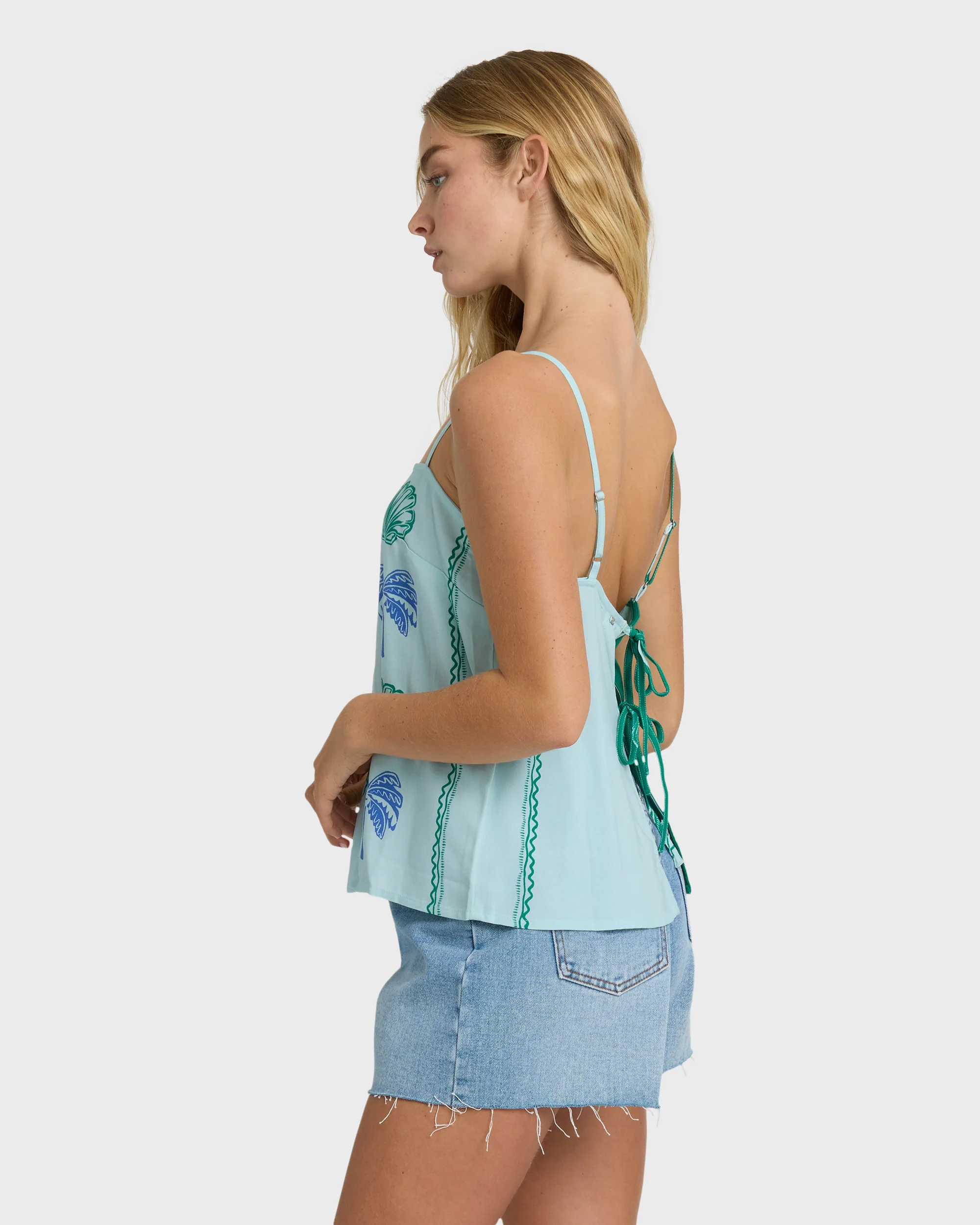 Vacay Dreams Woven Tank - Pool Blue - Image 6