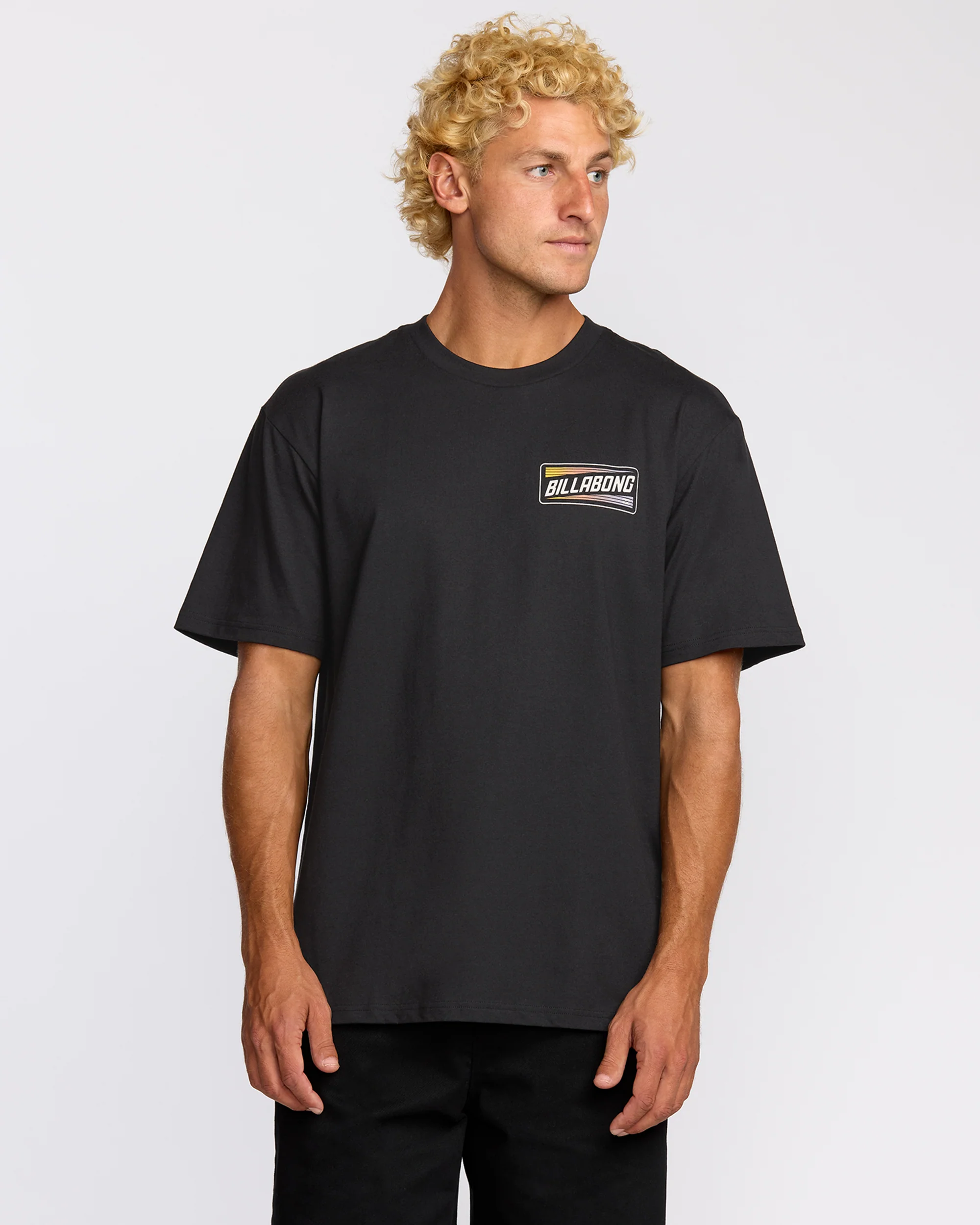 Walled Regular Short Sleeve T-Shirt - Black