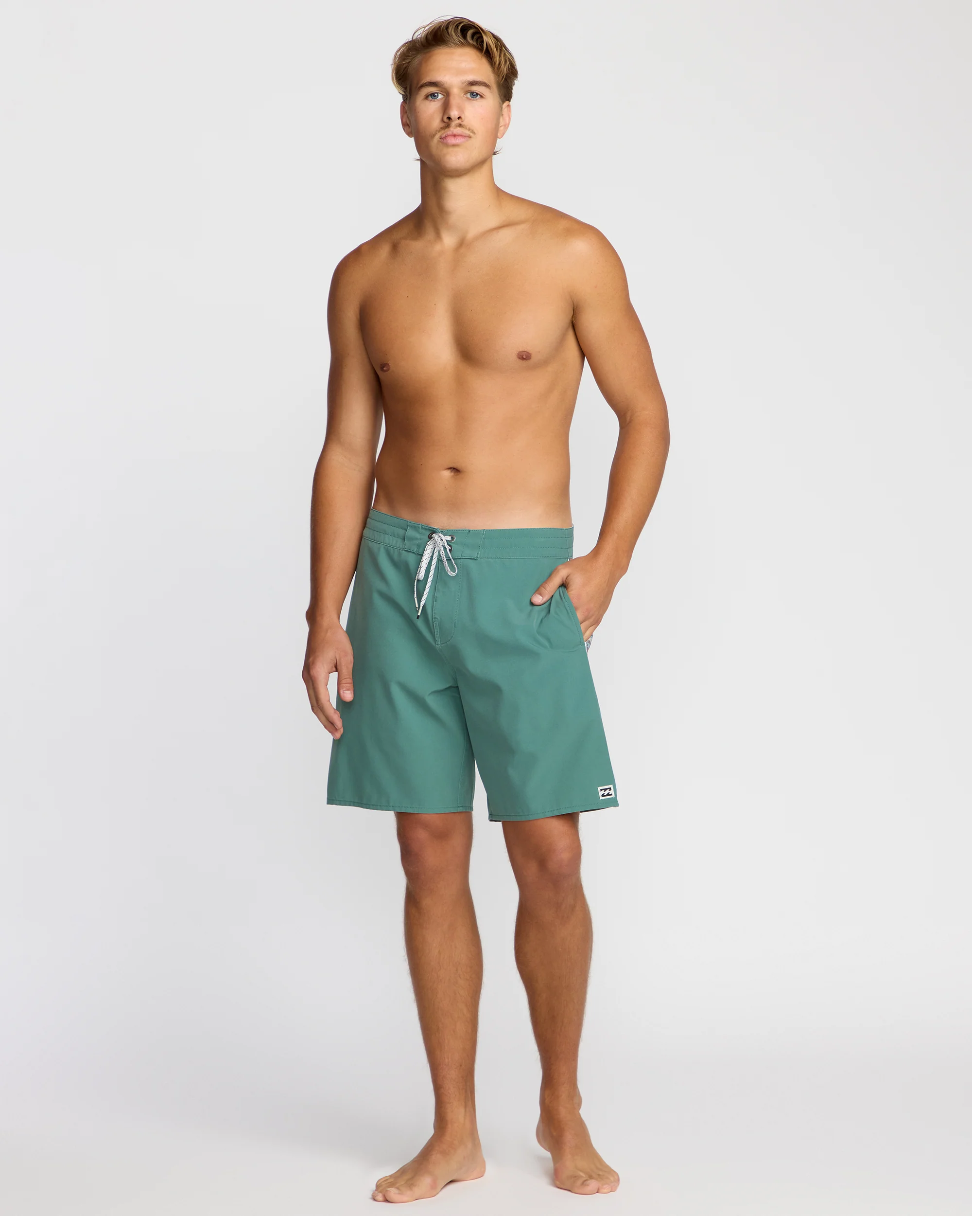 Wategos Lo Tide 19" Boardshorts - Sage Green - Image 5