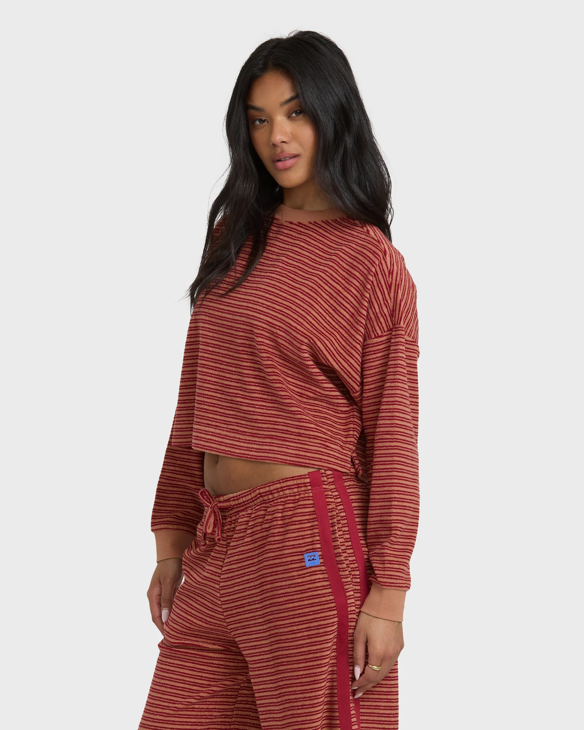A/Div Waves For Days Terry Crewneck Sweatshirt - Rose Brown - Image 4